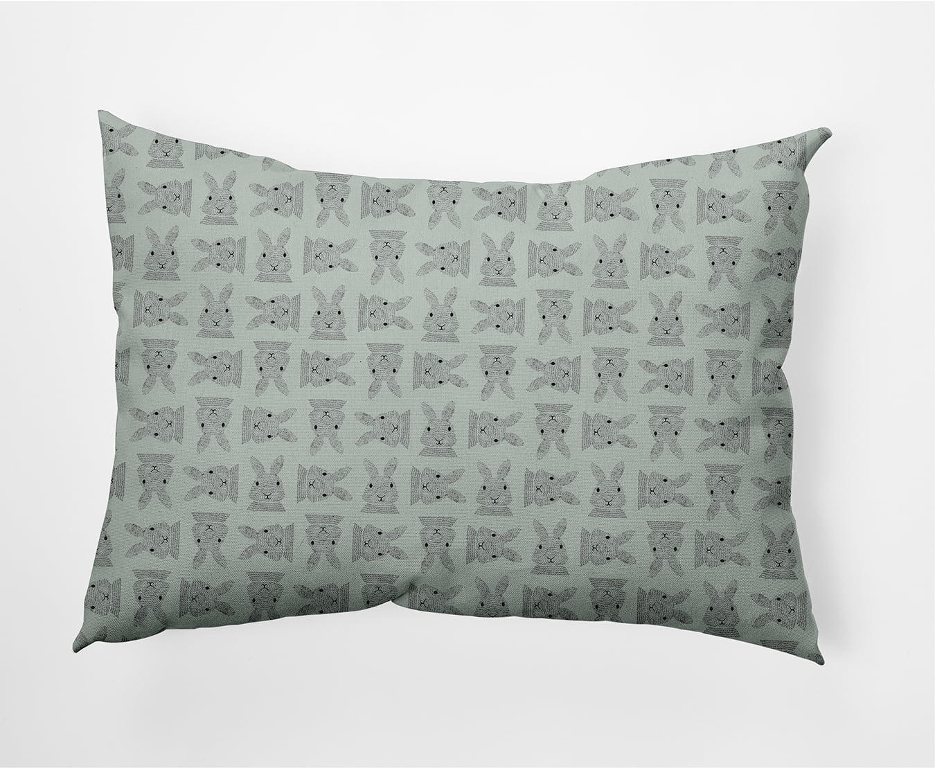 Simply Daisy 14 in x 20 in Gray Animal Print Easter Polyester Decorative Lumbar Pillow