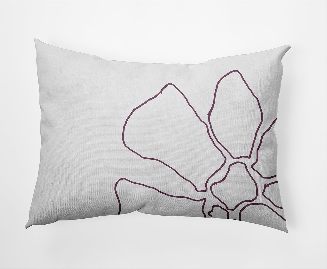Simply Daisy 14 in x 20 in Modern/Contemporary Purple/White Floral Polyester Decorative Lumbar Pillow
