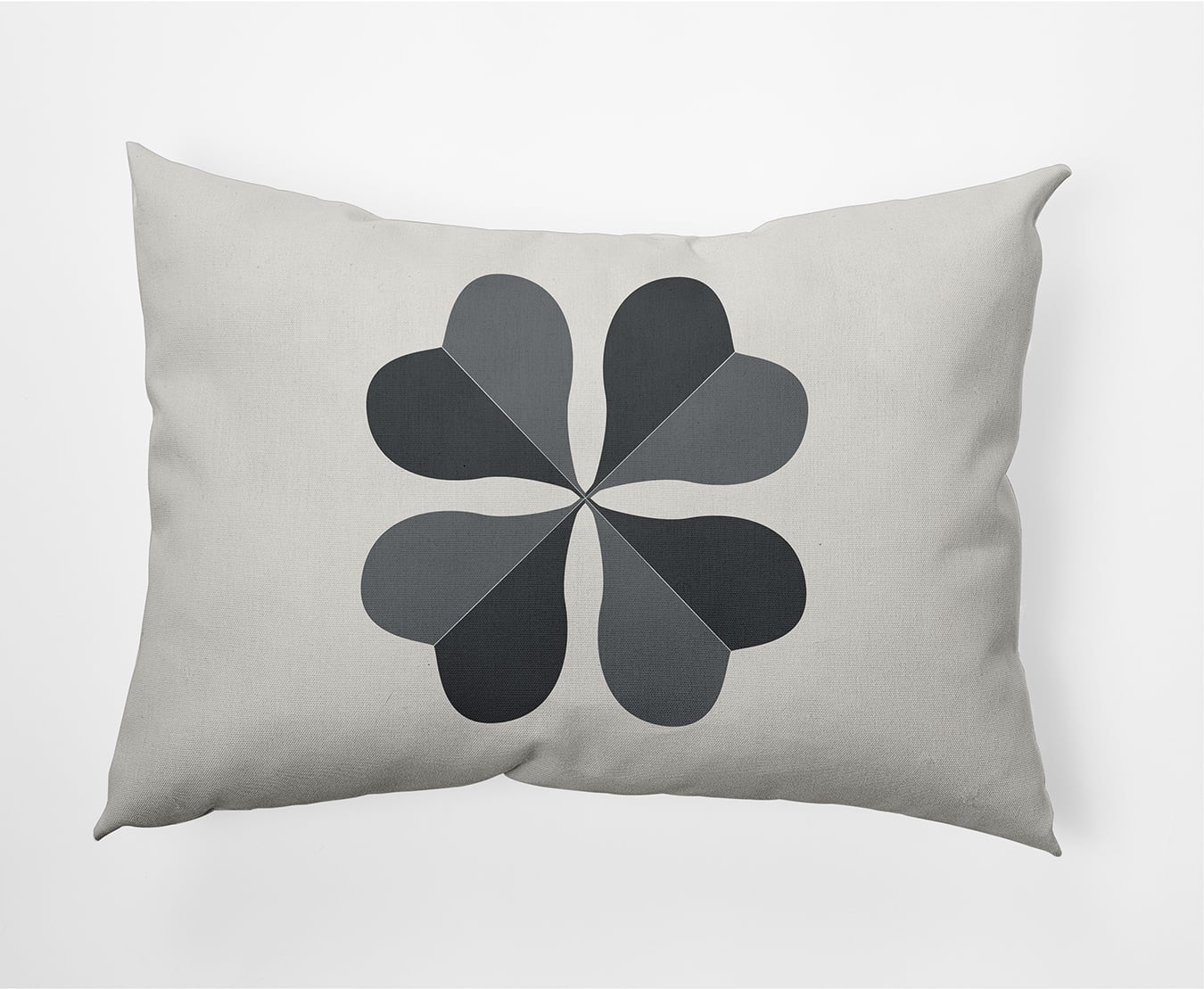 Simply Daisy 14 in x 20 in Modern and Contemporary Gray Floral Polyester Decorative Lumbar Pillow