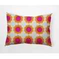 thumbnail image 1 of Simply Daisy 14 in x 20 in Modern and Contemporary Pink, Yellow and White Geometric Polyester Throw Pillow, 1 of 3