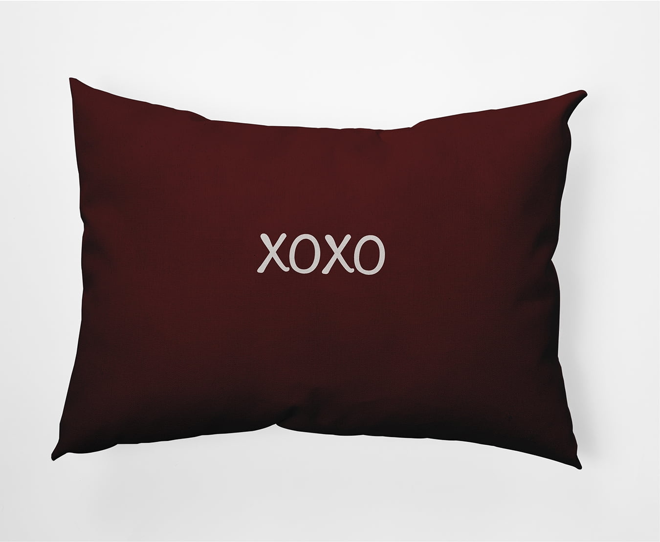 Simply Daisy 14 in x 20 in Red Graphic Prints Polyester Decorative Lumbar Pillow