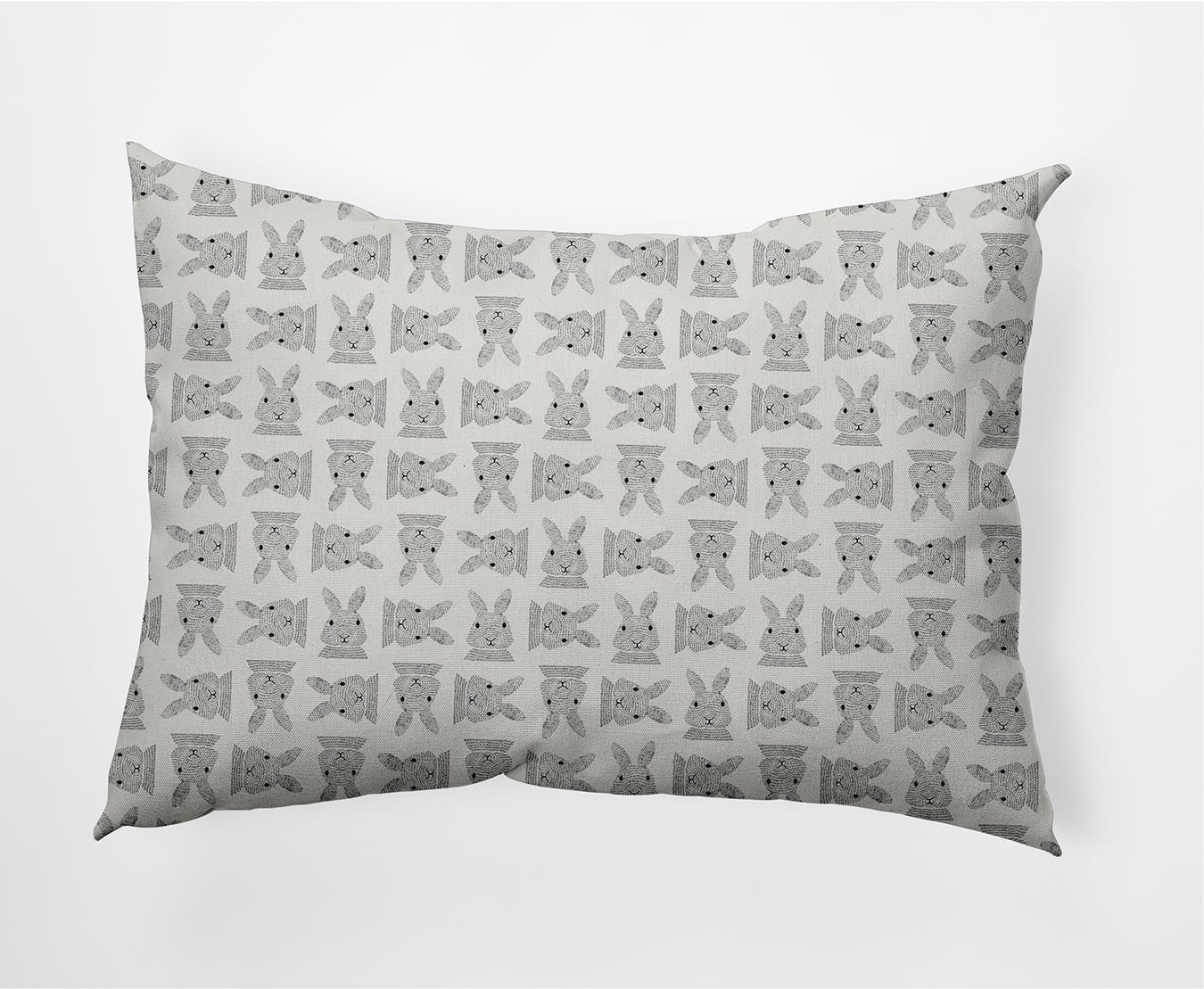 Simply Daisy 14 in x 20 in White Animal Print Easter Polyester Decorative Lumbar Pillow