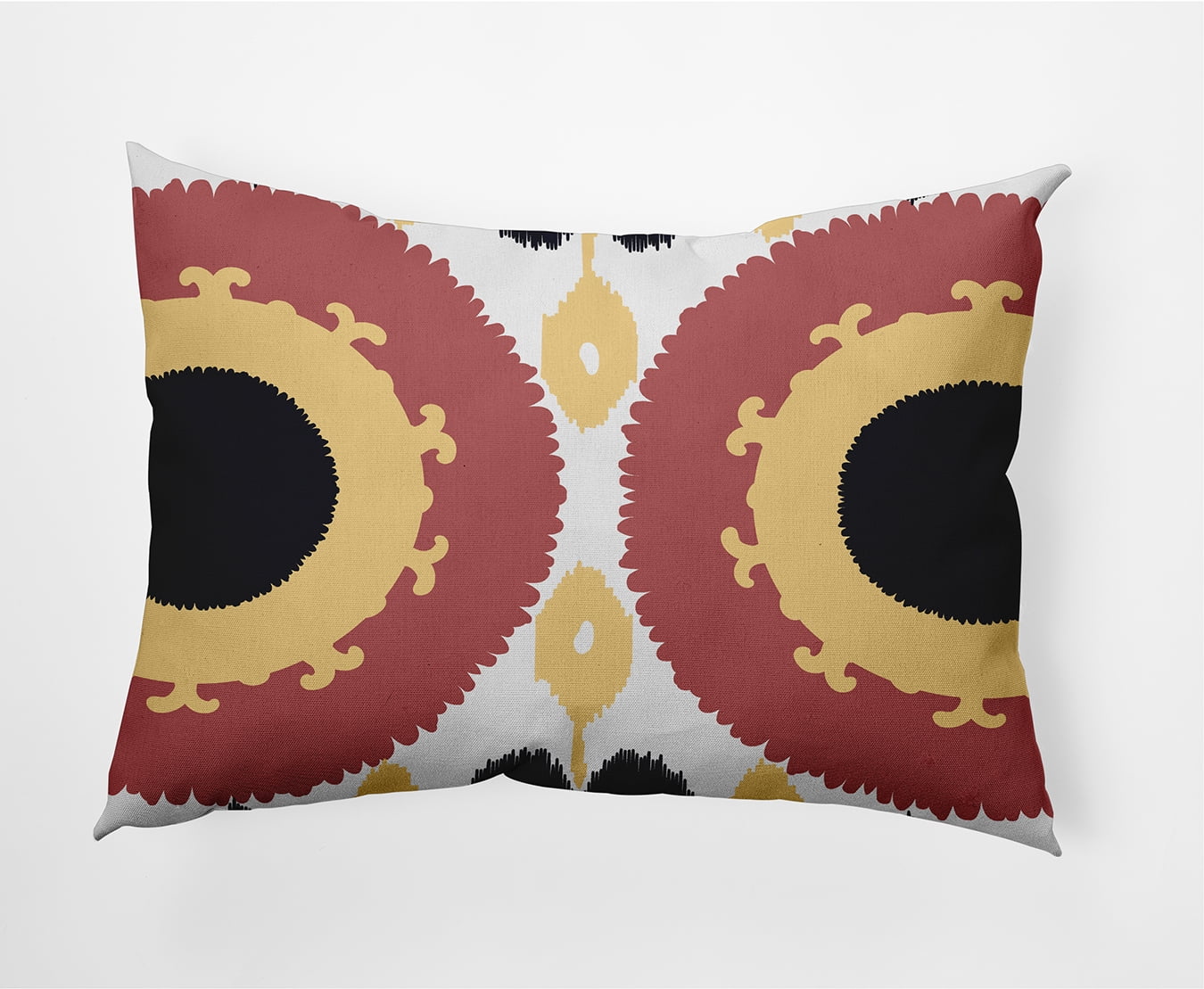 Simply Daisy 14 in x 20 in Yellow Geometric Polyester Decorative Lumbar Pillow