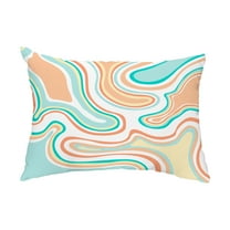 Simply Daisy, 14" x 20" Agate Peach Decorative Abstract Outdoor Pillow
