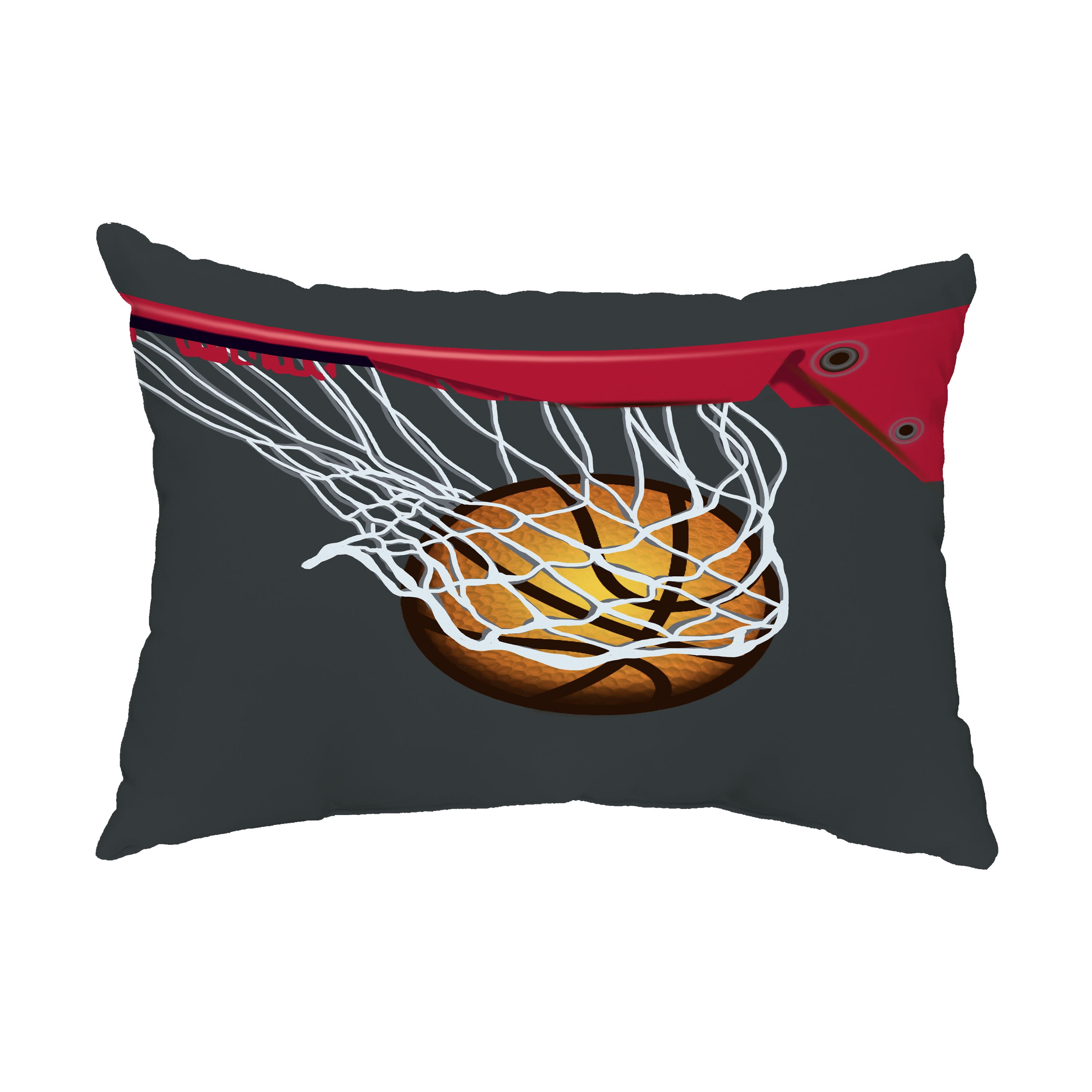 Simply Daisy, 14" x 20" All Net Black Abstract Decorative Outdoor Pillow