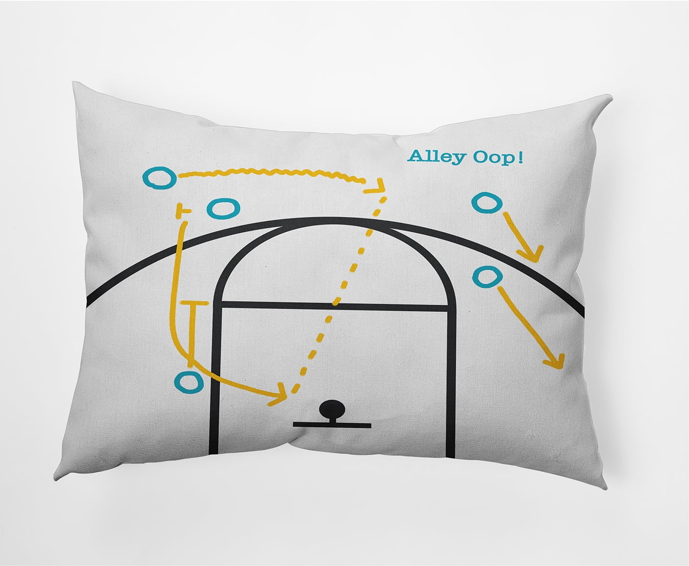 Simply Daisy, 14" x 20" Alley Oop! White Abstract Decorative Outdoor Pillow