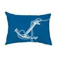thumbnail image 1 of Simply Daisy, 14" x 20" Anchored Blue Decorative Nautical Outdoor Pillow, 1 of 1