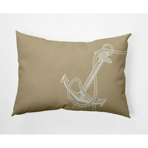 Simply Daisy 14" x 20" Anchored Nautical Indoor/Outdoor Throw Pillow