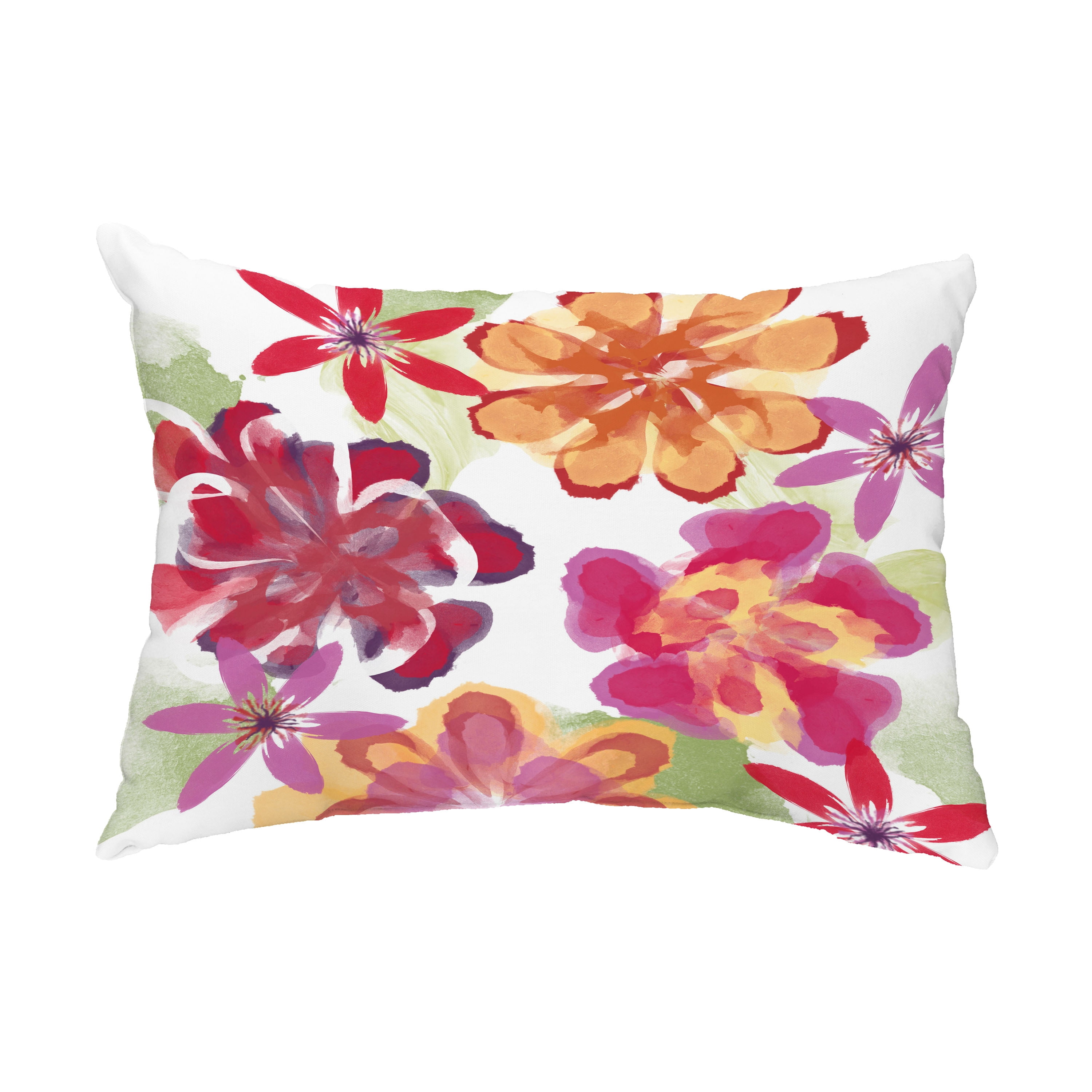 Simply Daisy, 14" x 20" Ani Red Floral Decorative Outdoor Pillow