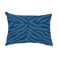 thumbnail image 1 of Simply Daisy, 14" x 20" Animal Stripe Navy Blue Decorative Abstract Outdoor Throw Pillow, 1 of 1