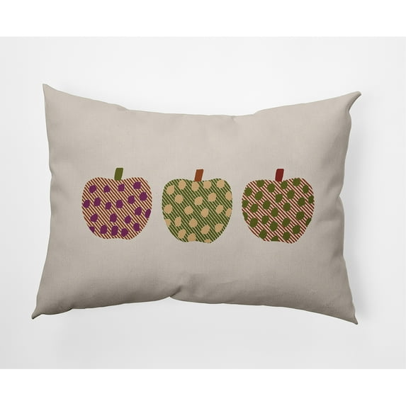 Simply Daisy 14" x 20" Apples Decorative Throw Pillow, Dusty Rose