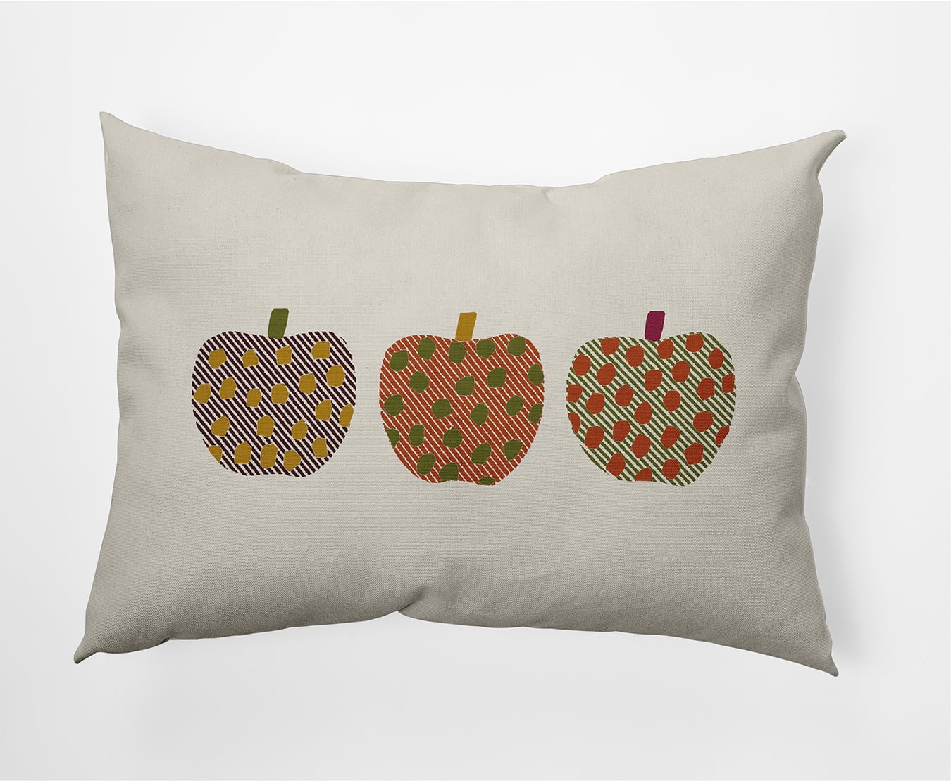 Simply Daisy 14" x 20" Apples Indoor/Outdoor Polyester Throw Pillow, Olive