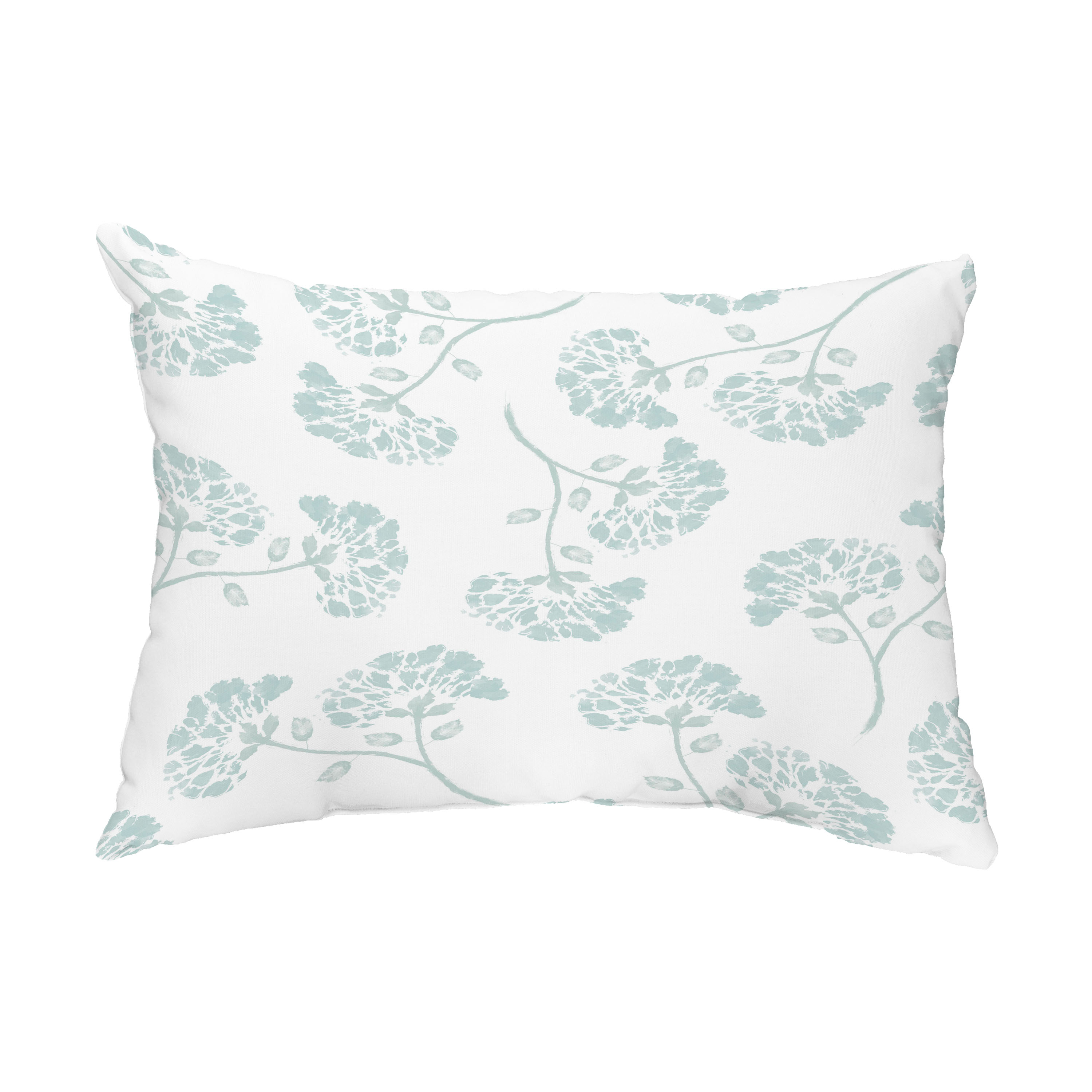 Simply Daisy, 14" x 20" April Blue-Gray Floral Decorative Outdoor Pillow