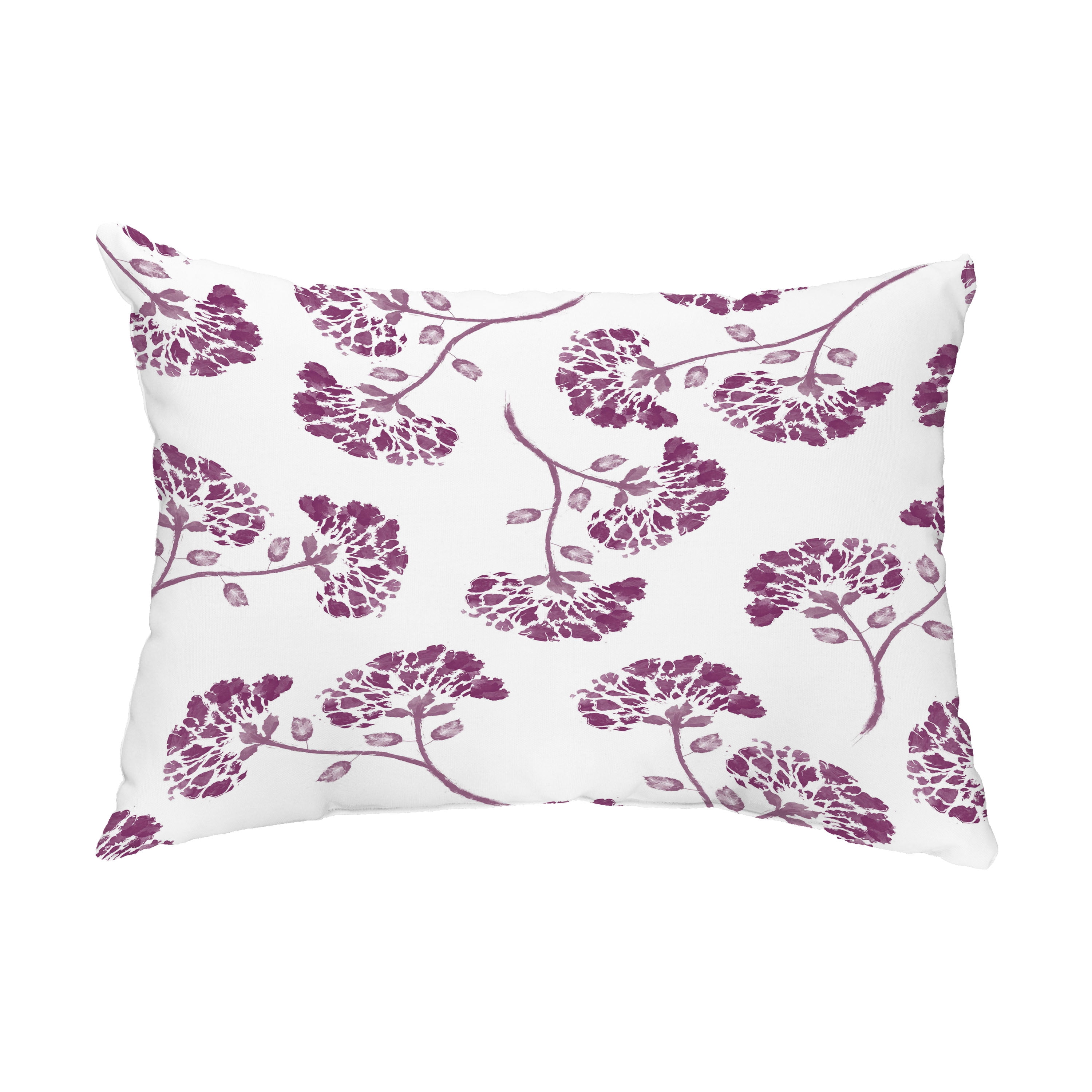 Simply Daisy, 14" x 20" April Purple Floral Decorative Outdoor Pillow