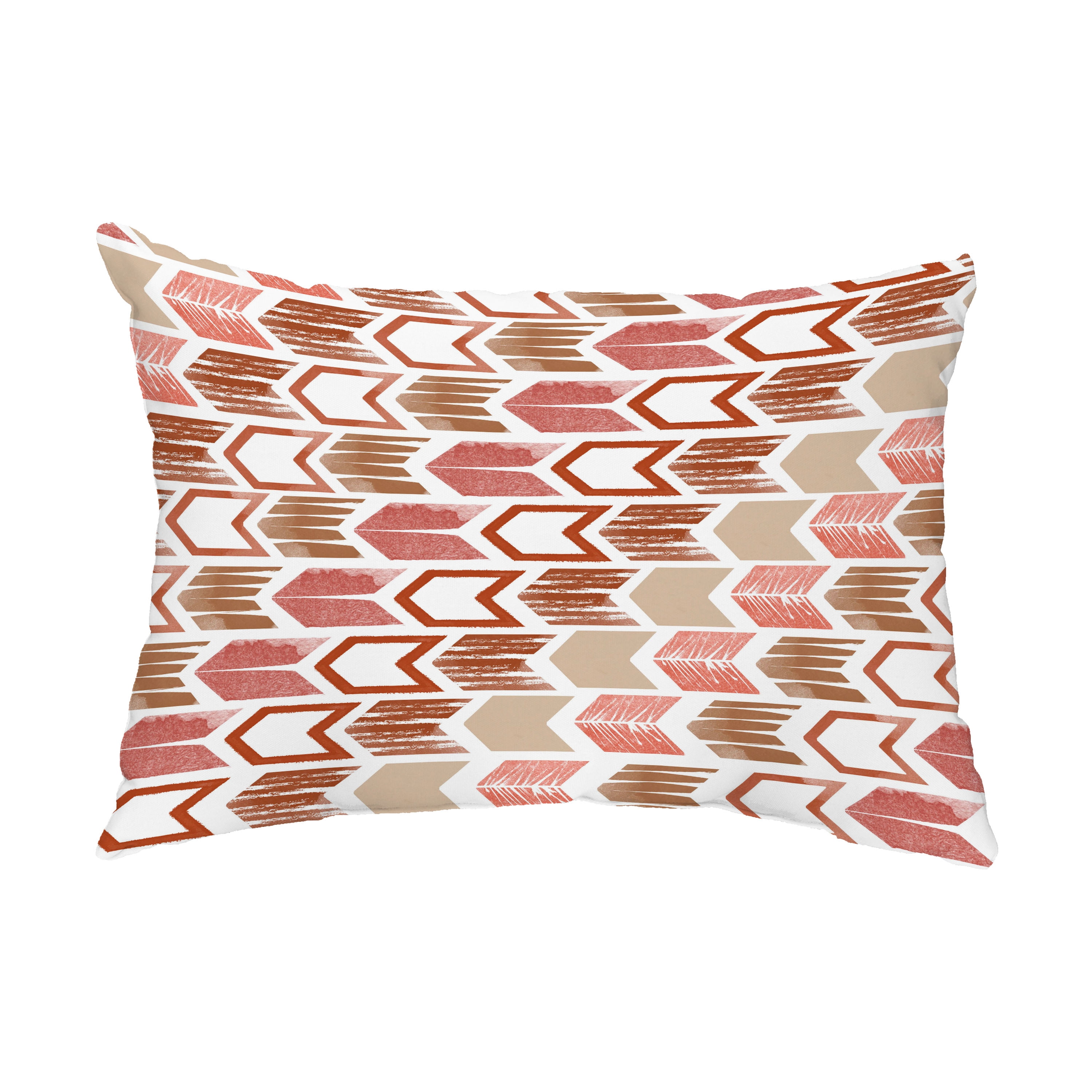 Simply Daisy, 14" x 20" Arrow Taupe Abstract Decorative Outdoor Pillow
