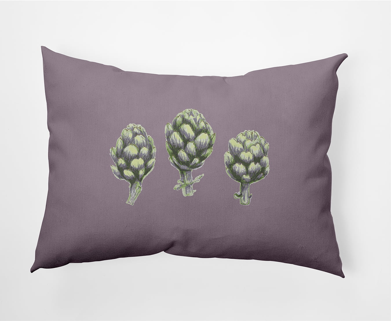 Simply Daisy, 14" x 20" Artichoke Light Purple Floral Decorative Outdoor Pillow