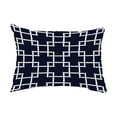 thumbnail image 1 of Simply Daisy, 14" x 20" Bamboo 1 Navy Blue Decorative Abstract Outdoor Pillow, 1 of 1