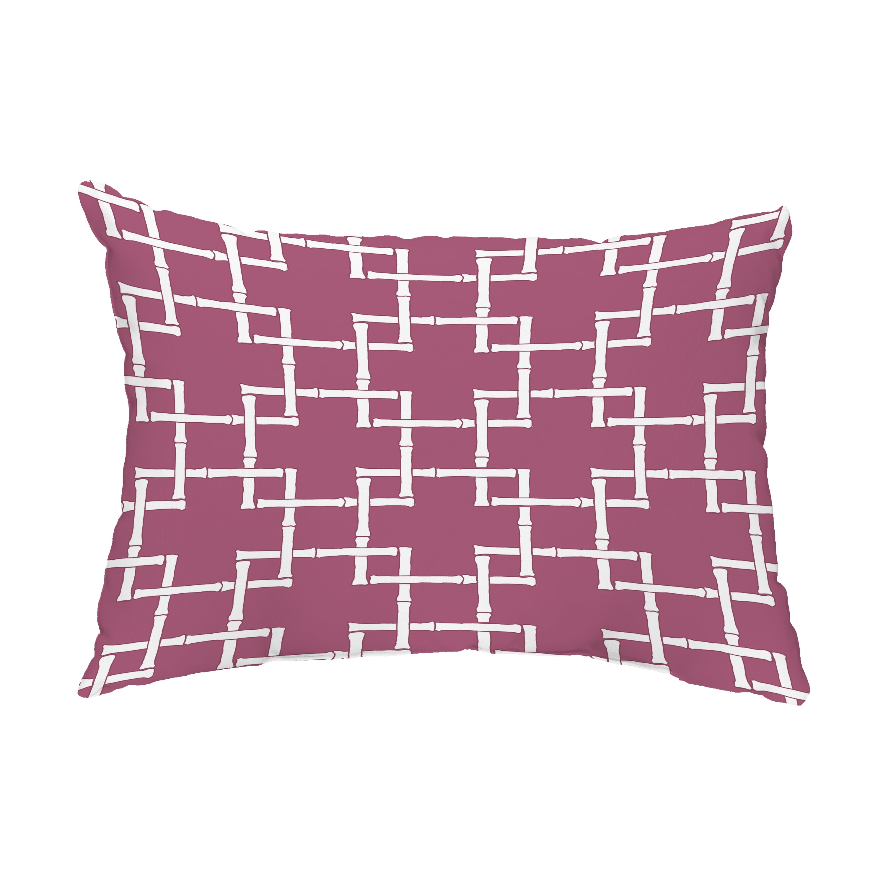 Simply Daisy, 14" x 20" Bamboo 1 Purple Decorative Abstract Outdoor Pillow