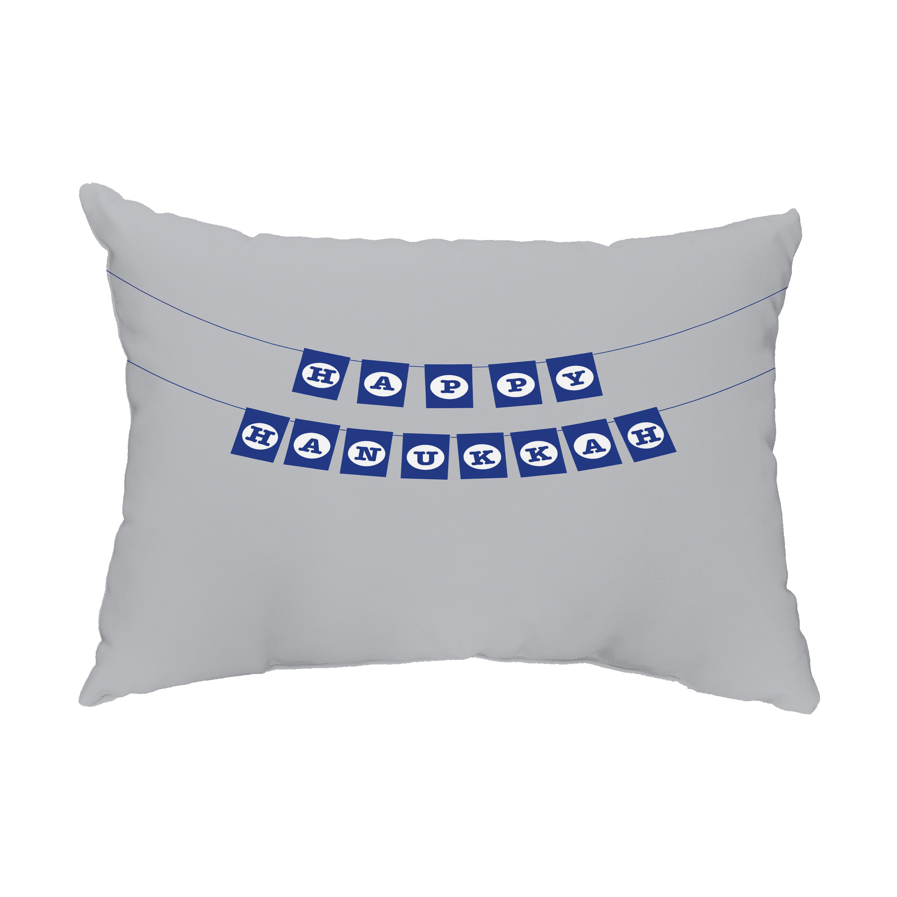 Simply Daisy, 14" x 20" Banner Day Gray Decorative Word Print outdoor Pillow