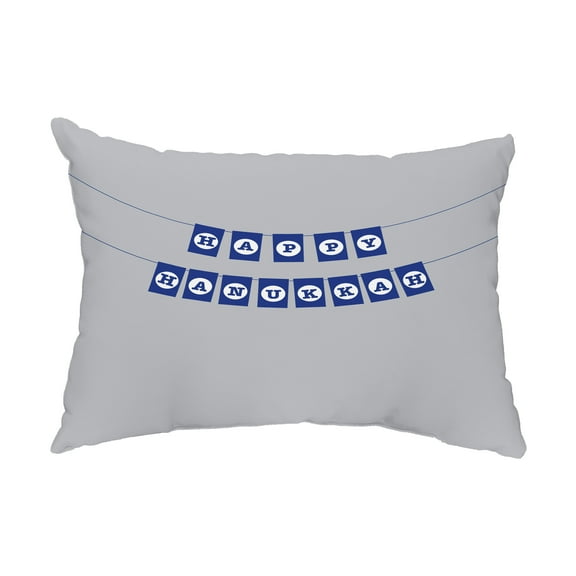 Simply Daisy, 14" x 20" Banner Day Gray Decorative Word Print outdoor Pillow