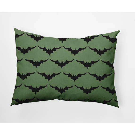 Simply Daisy 14" x 20" Bat Colony Decorative Throw Pillow, Sage