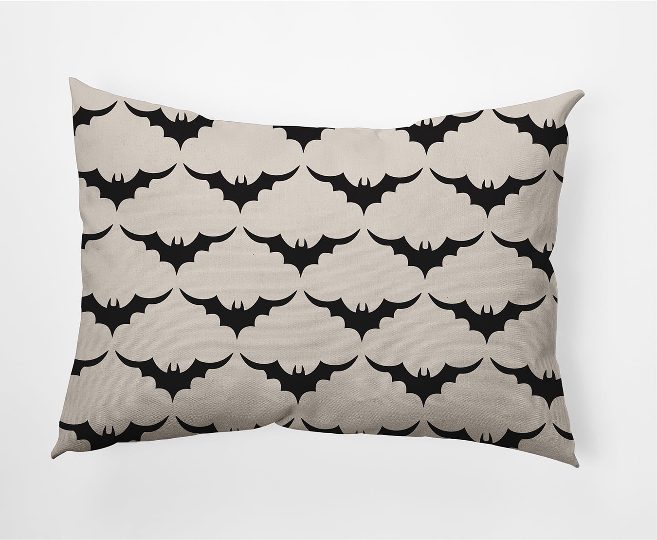 Simply Daisy 14" x 20" Bat Colony Indoor/Outdoor Polyester Throw Pillow, Cream