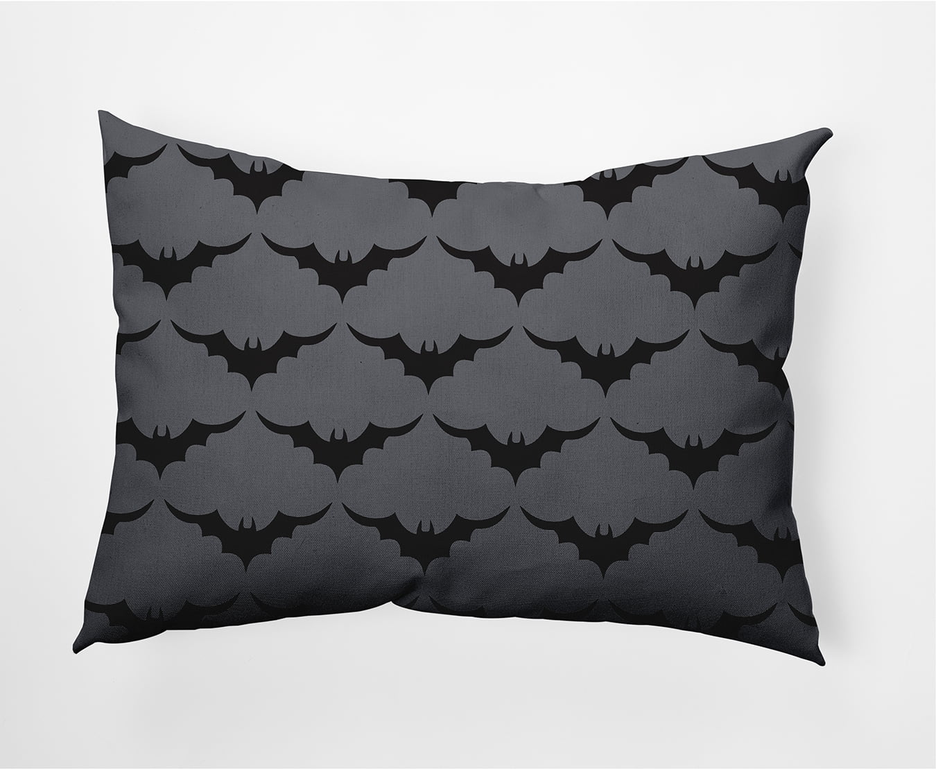 Simply Daisy 14" x 20" Bat Colony Indoor/Outdoor Polyester Throw Pillow, Steel Gray