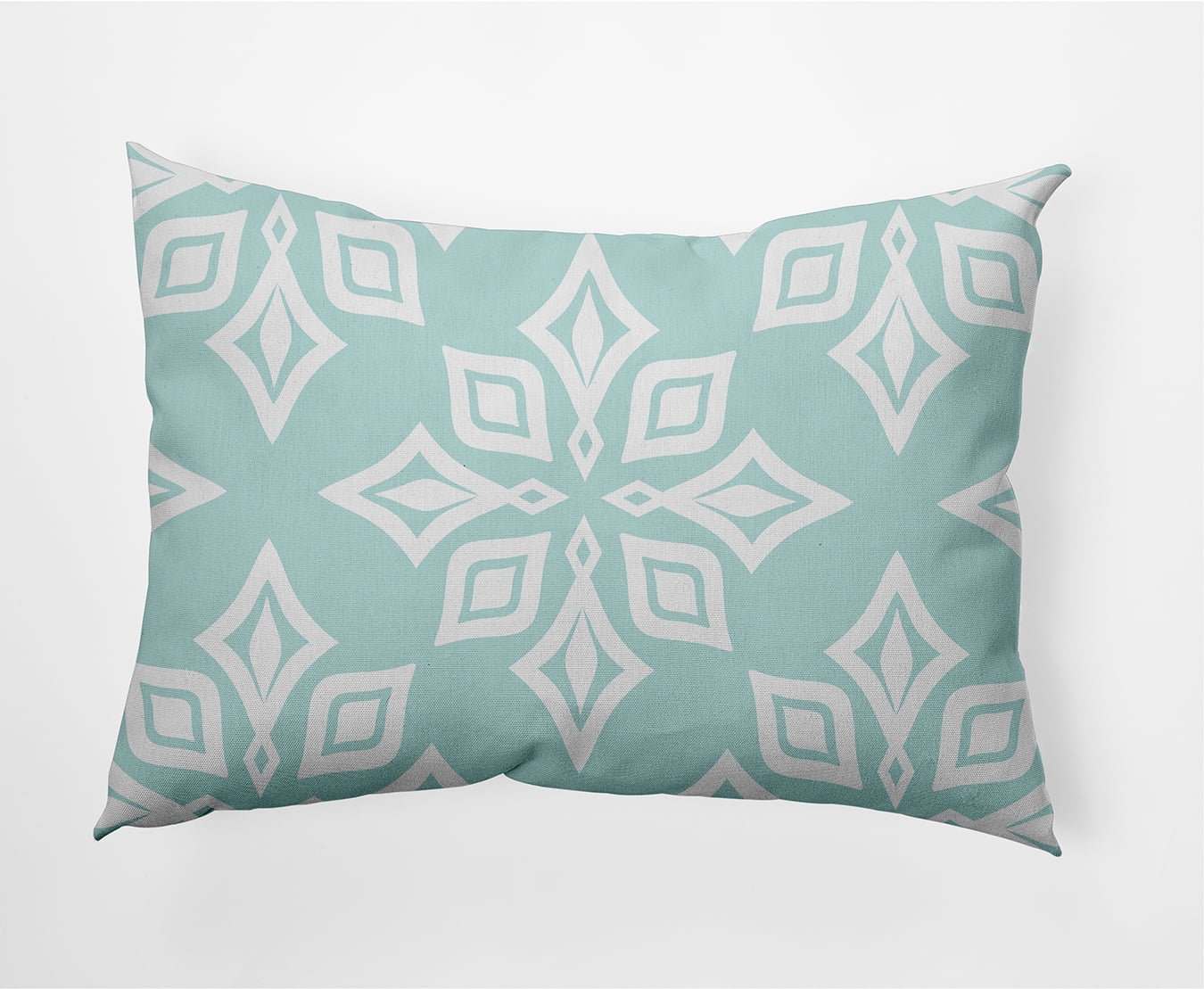 Simply Daisy, 14" x 20" Beach Star Aqua Decorative Abstract Outdoor Throw Pillow
