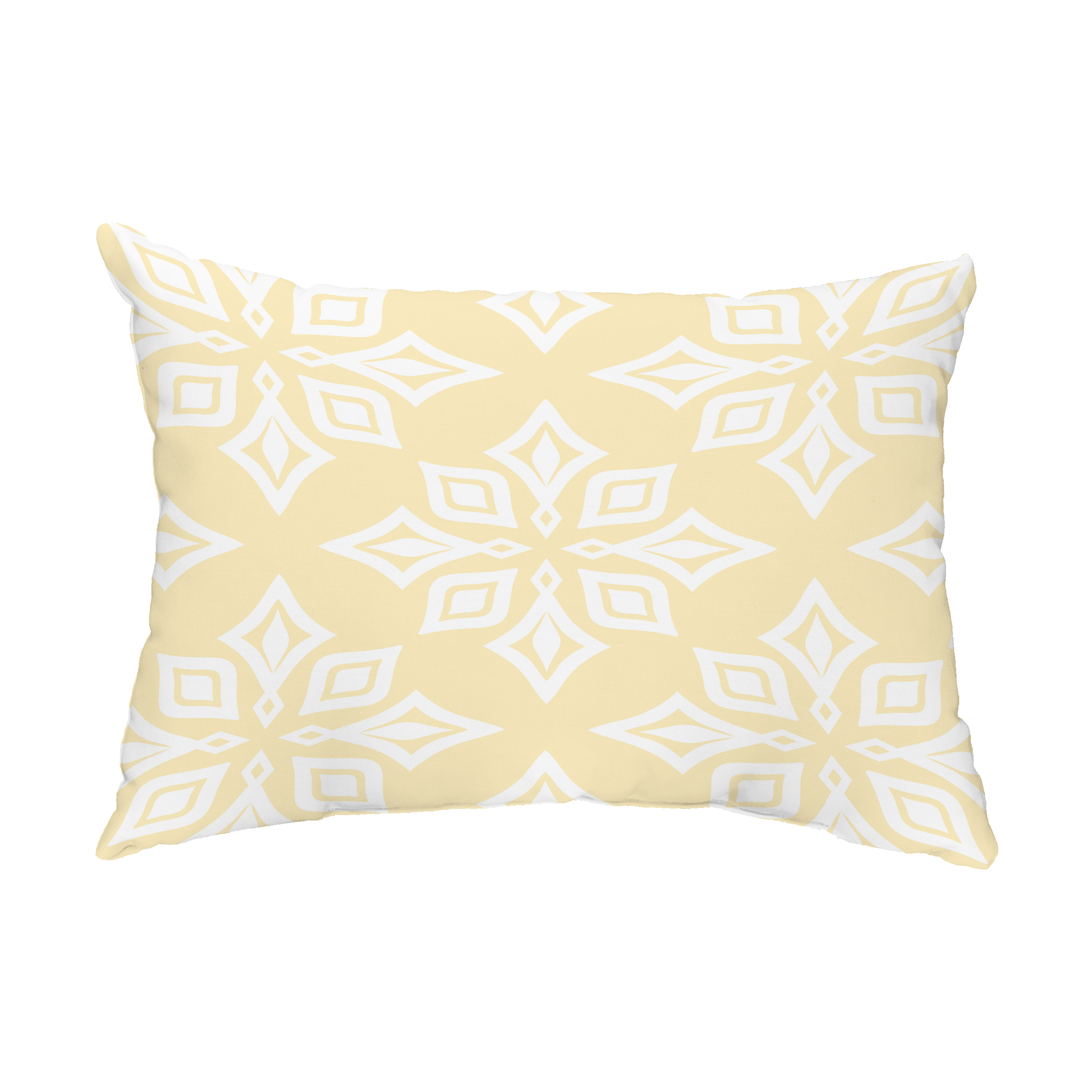 Simply Daisy, 14" x 20" Beach Star Yellow Decorative Abstract Outdoor Throw Pillow