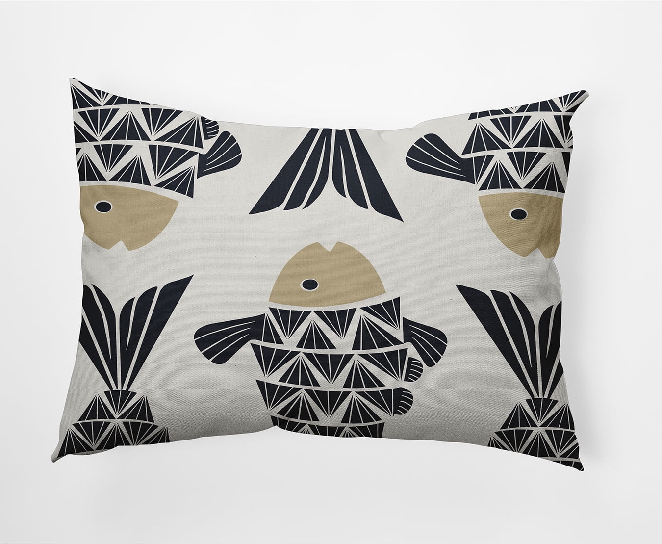 Simply Daisy 14" x 20" Big Fish Nautical Decorative Indoor Pillow