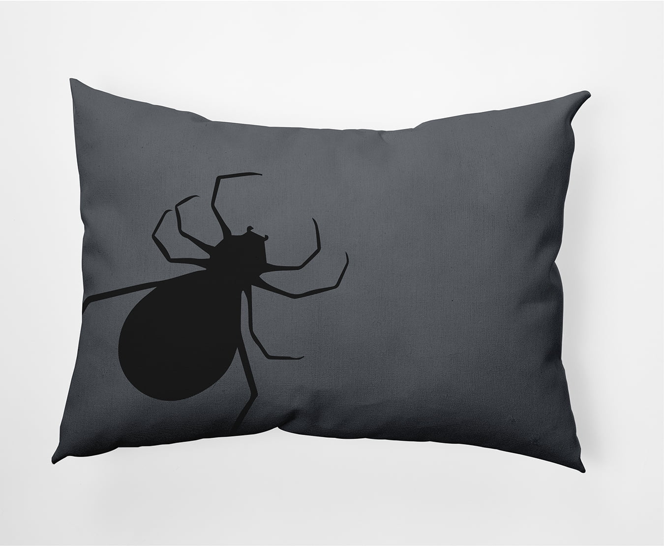 Simply Daisy 14" x 20" Big Spider Indoor/Outdoor Polyester Throw Pillow, Steel Gray