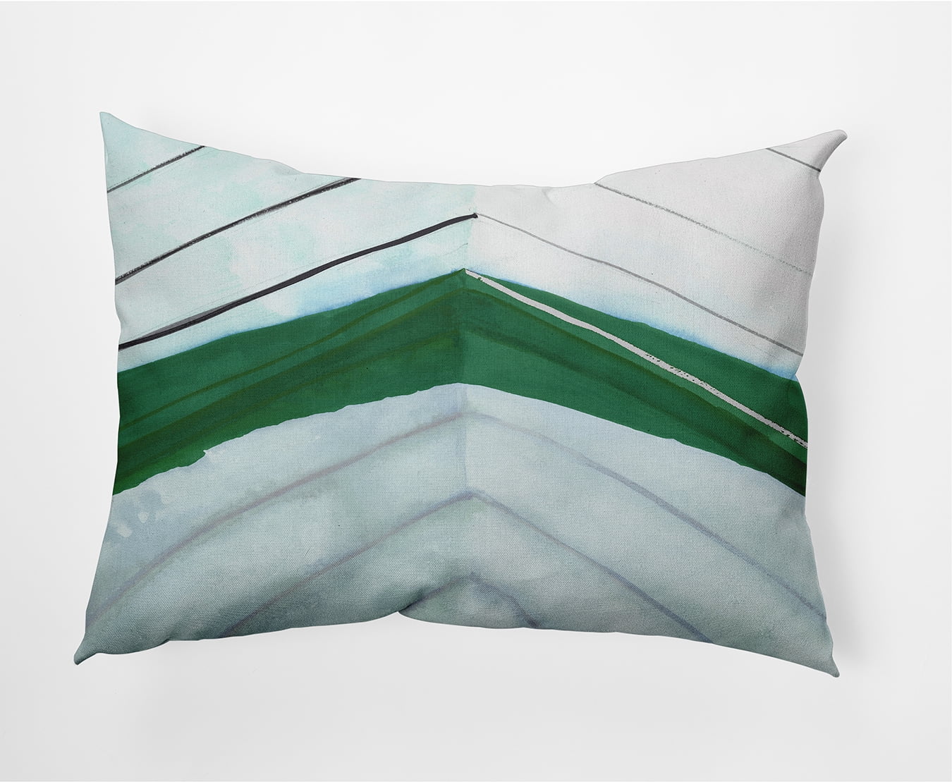 Simply Daisy, 14" x 20" Boat Bow Center Green Nautical Decorative Outdoor Pillow