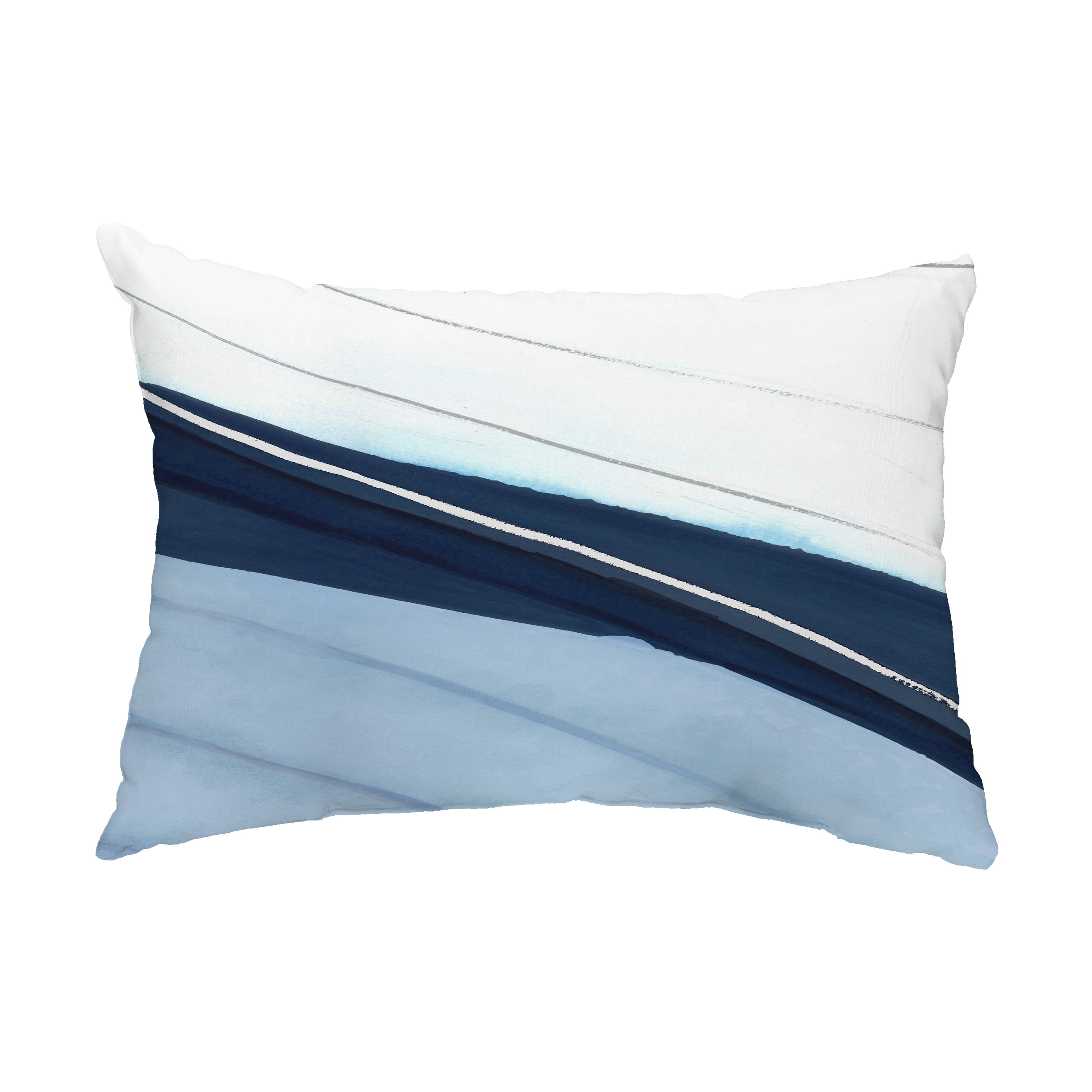 Simply Daisy, 14" x 20" Boat Bow Wood Blue Nautical Decorative Outdoor Pillow