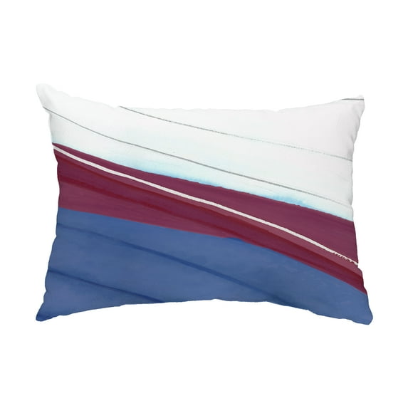 Simply Daisy, 14" x 20" Boat Bow Wood Royal Blue Nautical Decorative Outdoor Pillow