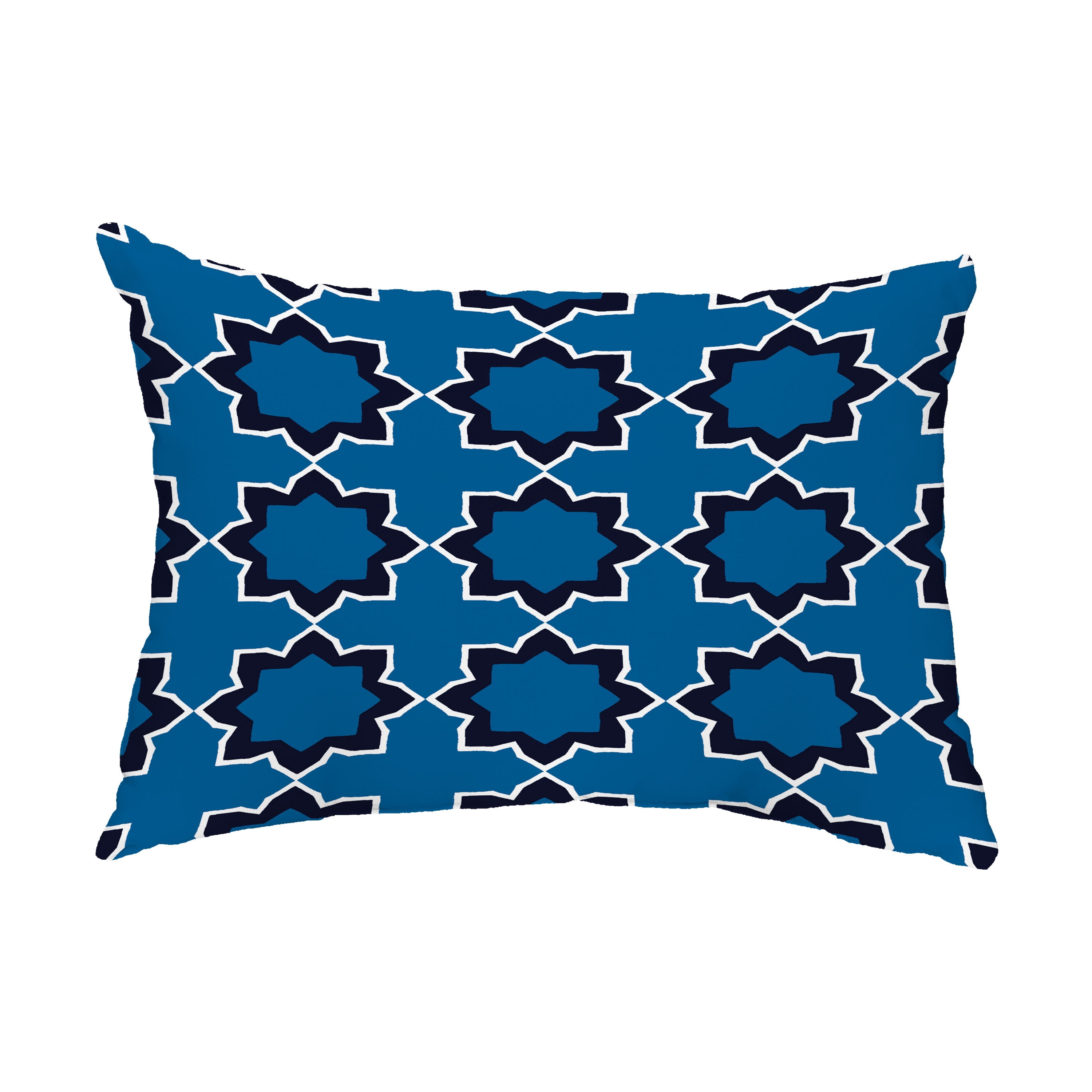 Simply Daisy, 14" x 20" Bohemian Blue Decorative Abstract Outdoor Throw Pillow