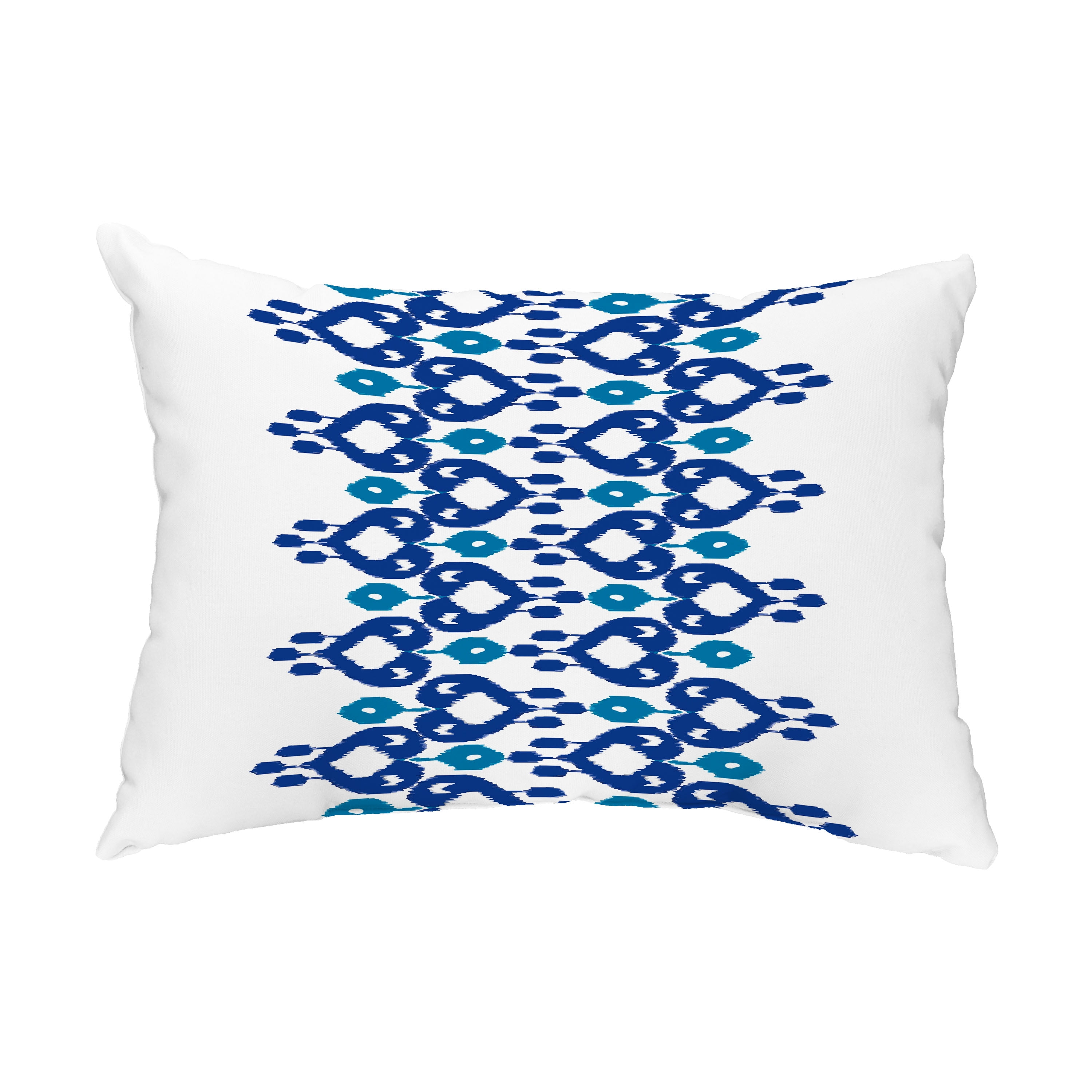 Simply Daisy, 14" x 20" Boho Chic Blue Decorative Abstract Outdoor Throw Pillow