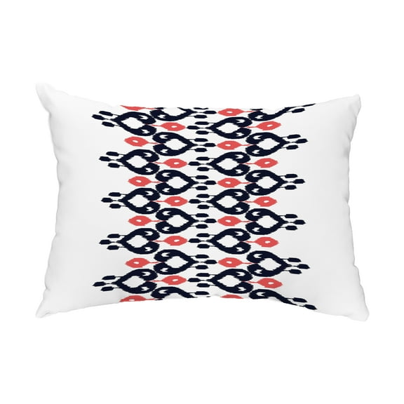 Simply Daisy, 14" x 20" Boho Chic Navy Blue Decorative Abstract Outdoor Throw Pillow