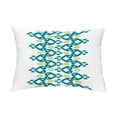 thumbnail image 1 of Simply Daisy, 14" x 20" Boho Chic Teal Decorative Abstract Outdoor Throw Pillow, 1 of 1
