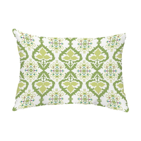 Simply Daisy, 14" x 20" Bombay Green Decorative Abstract Outdoor Throw Pillow