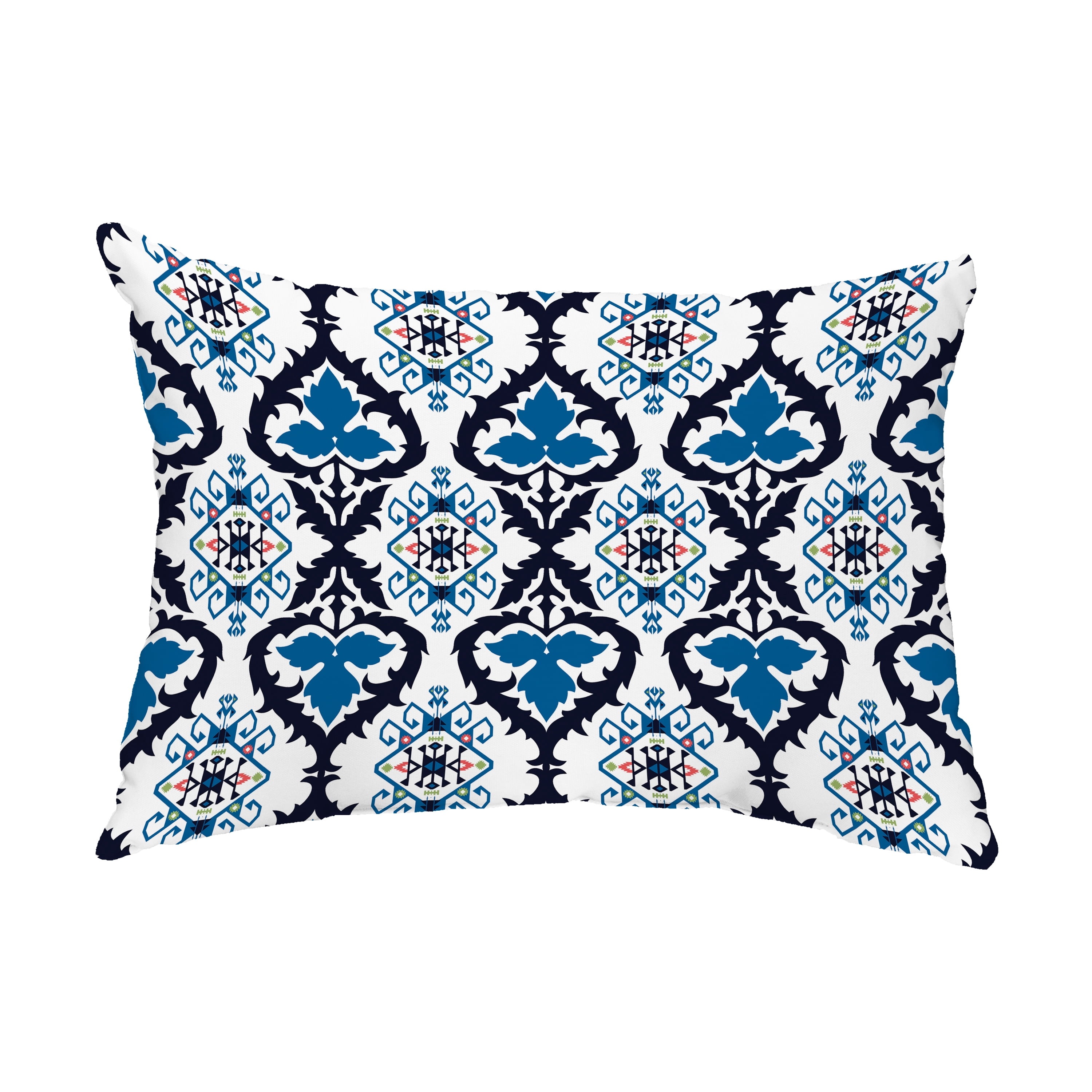 Simply Daisy, 14" x 20" Bombay Navy Blue Decorative Abstract Outdoor Throw Pillow