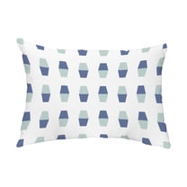 Simply Daisy, 14" x 20" Bowling Pins Blue Abstract Decorative Outdoor Pillow