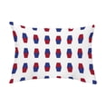 thumbnail image 1 of Simply Daisy, 14" x 20" Bowling Pins Red Abstract Decorative Outdoor Pillow, 1 of 1