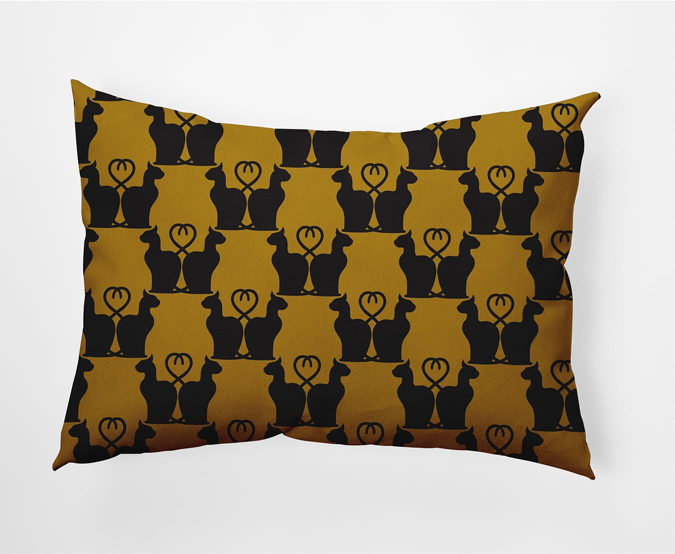 Simply Daisy 14" x 20" Cat Clowder Decorative Throw Pillow, Autumn Gold