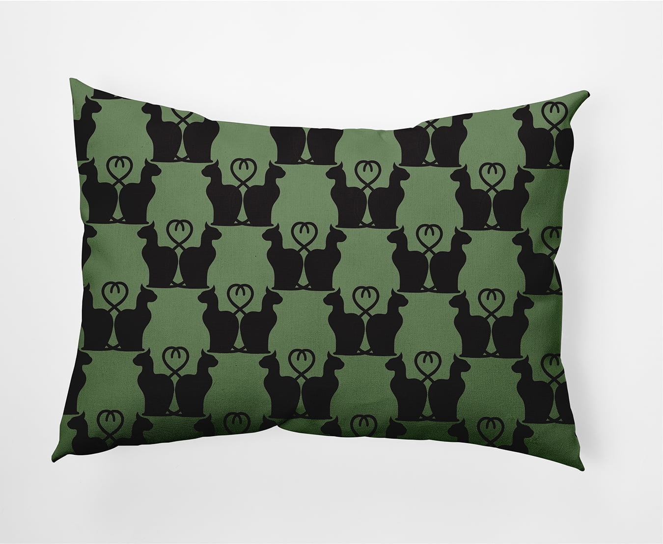 Simply Daisy 14" x 20" Cat Clowder Decorative Throw Pillow, Sage