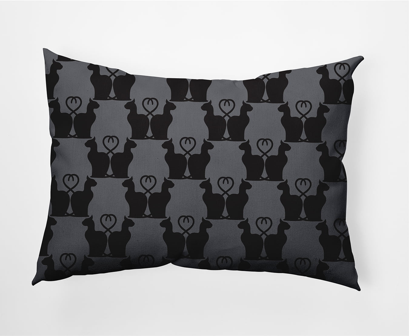 Simply Daisy 14" x 20" Cat Clowder Decorative Throw Pillow, Steel Gray
