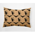 thumbnail image 1 of Simply Daisy 14" x 20" Cats and Bats Decorative Throw Pillow, Pale Gold, 1 of 3