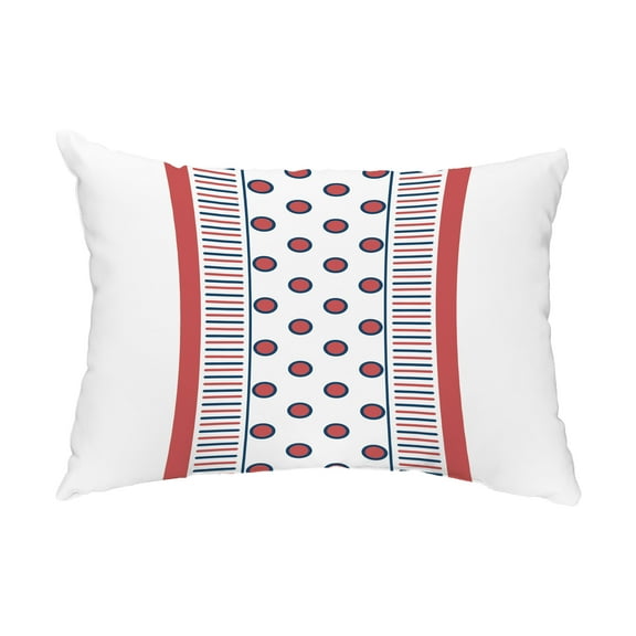 Simply Daisy, 14" x 20" Center Stripe Red Decorative Stripe Outdoor Pillow