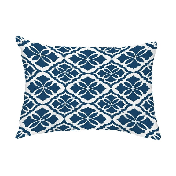 Simply Daisy, 14" x 20" Ceylon Blue Abstract Decorative Outdoor Pillow