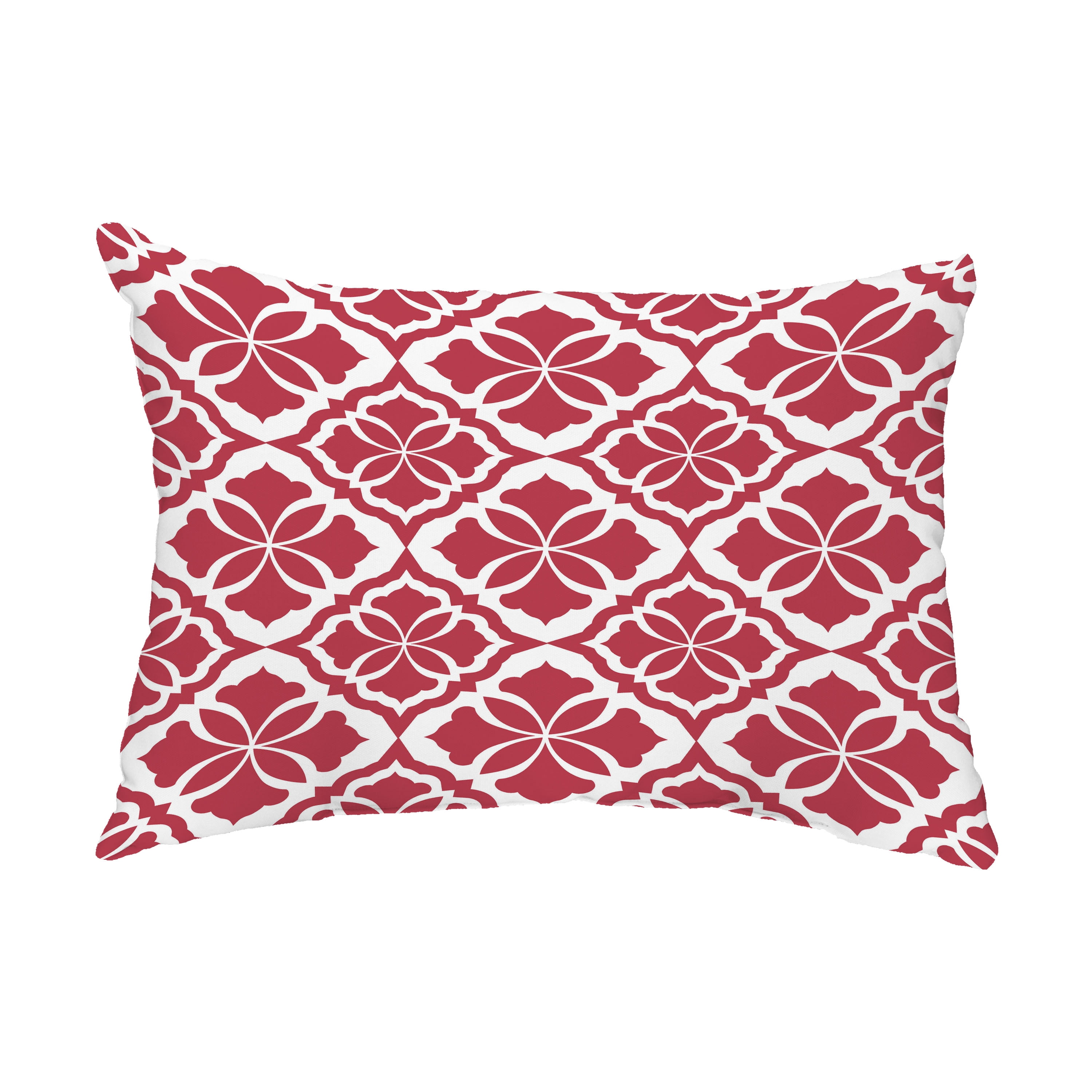 Simply Daisy, 14" x 20" Ceylon Red Abstract Decorative Outdoor Pillow