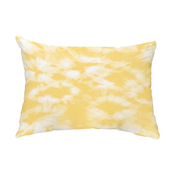 Simply Daisy, 14" x 20" Chillax Yellow Decorative Abstract Outdoor Pillow,